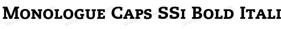 Monologue Caps SSi Bold Italic Small Caps字体转换
